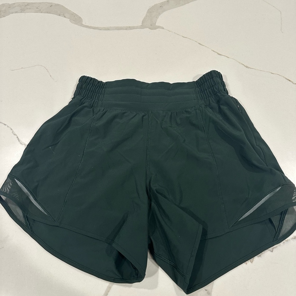 Lululemon Dark Green Hotty Hot Athletic Shorts size 4